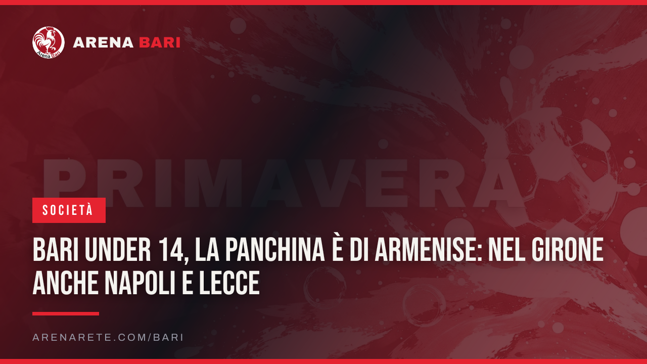 Bari Under 14, la panchina è di Armenise: nel girone anche Napoli e Lecce
