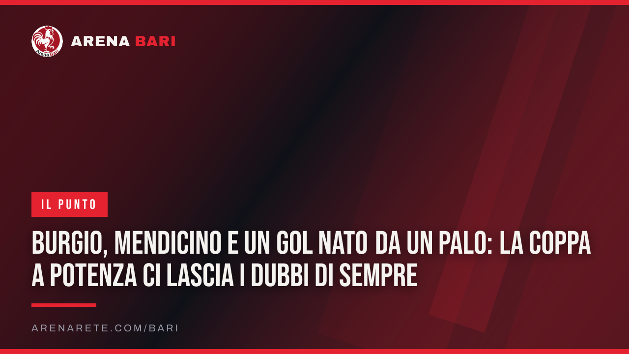 Burgio, Mendicino e un gol nato da un palo: la Coppa a Potenza ci lascia i dubbi di sempre
