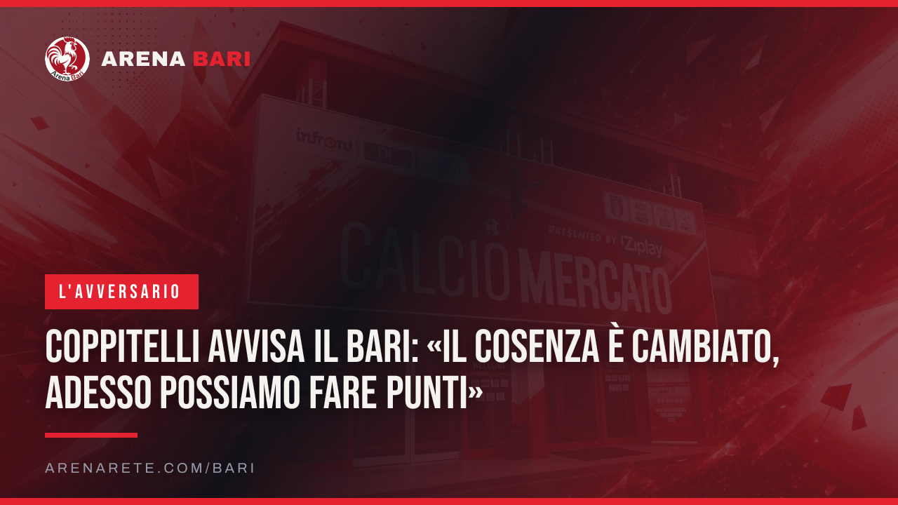 Coppitelli avvisa il Bari: «Il Cosenza è cambiato, adesso possiamo fare punti»