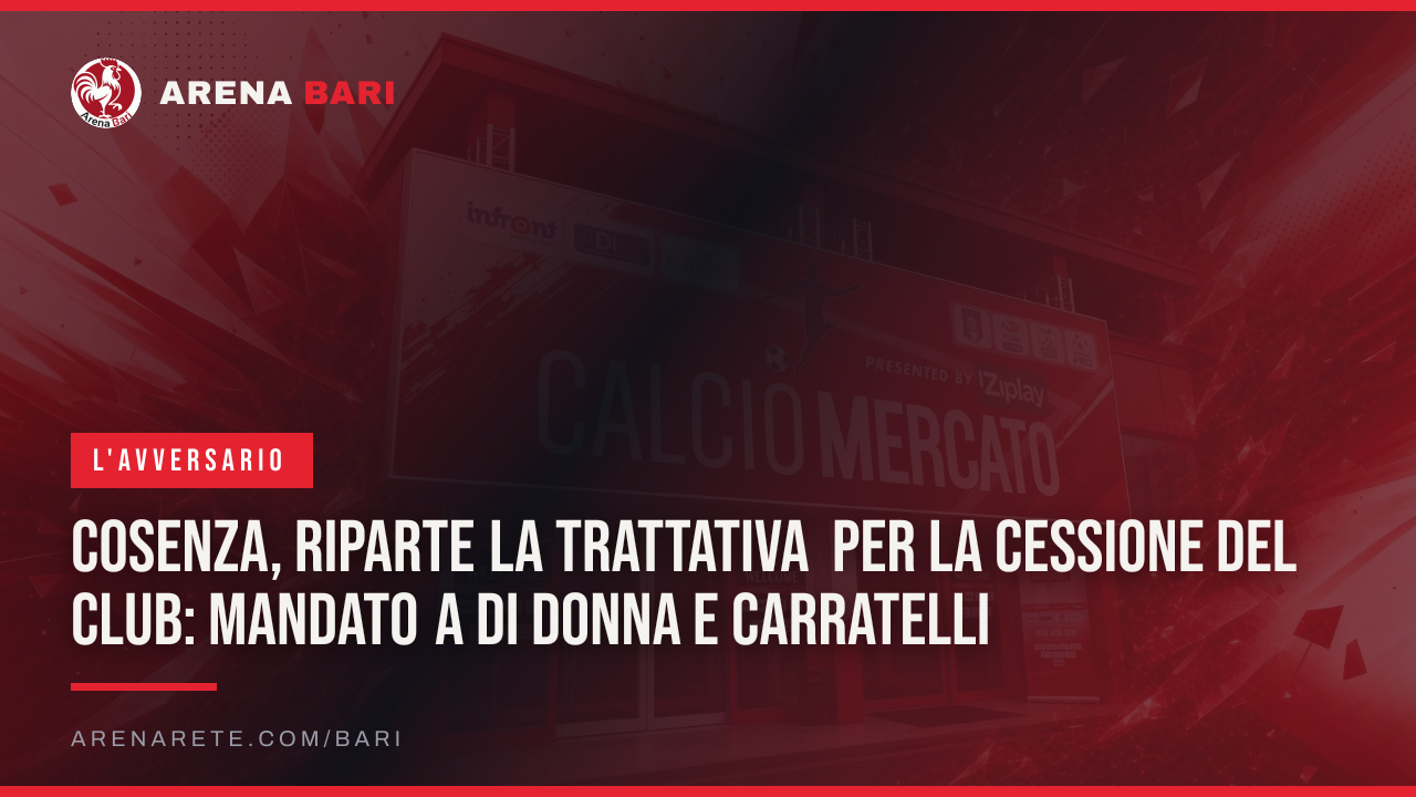 Cosenza, riparte la trattativa per la cessione del club: mandato a Di Donna e Carratelli