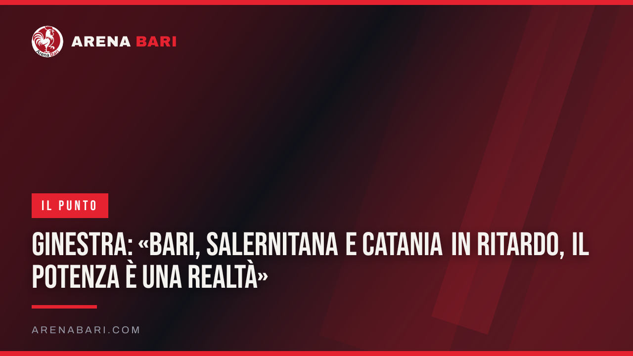 Ginestra: «Bari, Salernitana e Catania in ritardo, il Potenza è una realtà»