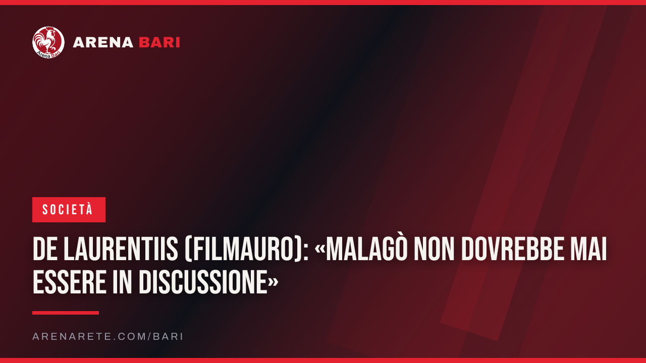 De Laurentiis (Filmauro): «Malagò non dovrebbe mai essere in discussione»