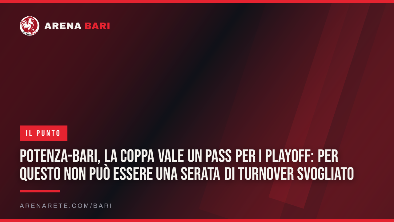 Potenza-Bari, la Coppa vale un pass per i playoff: per questo non può essere una serata di turnover svogliato