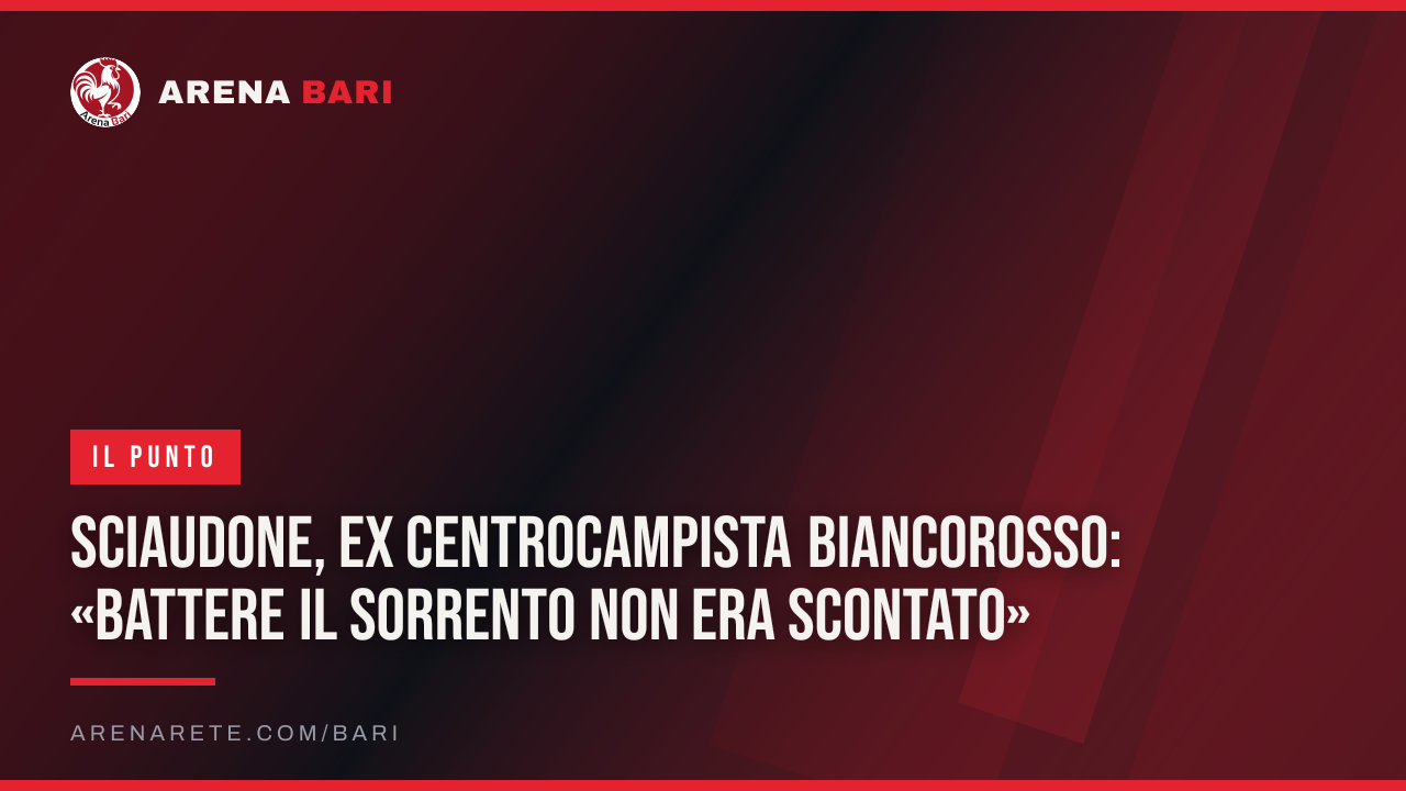 Sciaudone, ex centrocampista biancorosso: «Battere il Sorrento non era scontato»