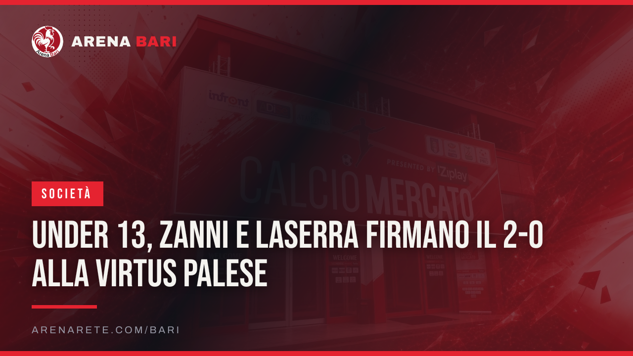 Under 13, Zanni e Laserra firmano il 2-0 alla Virtus Palese