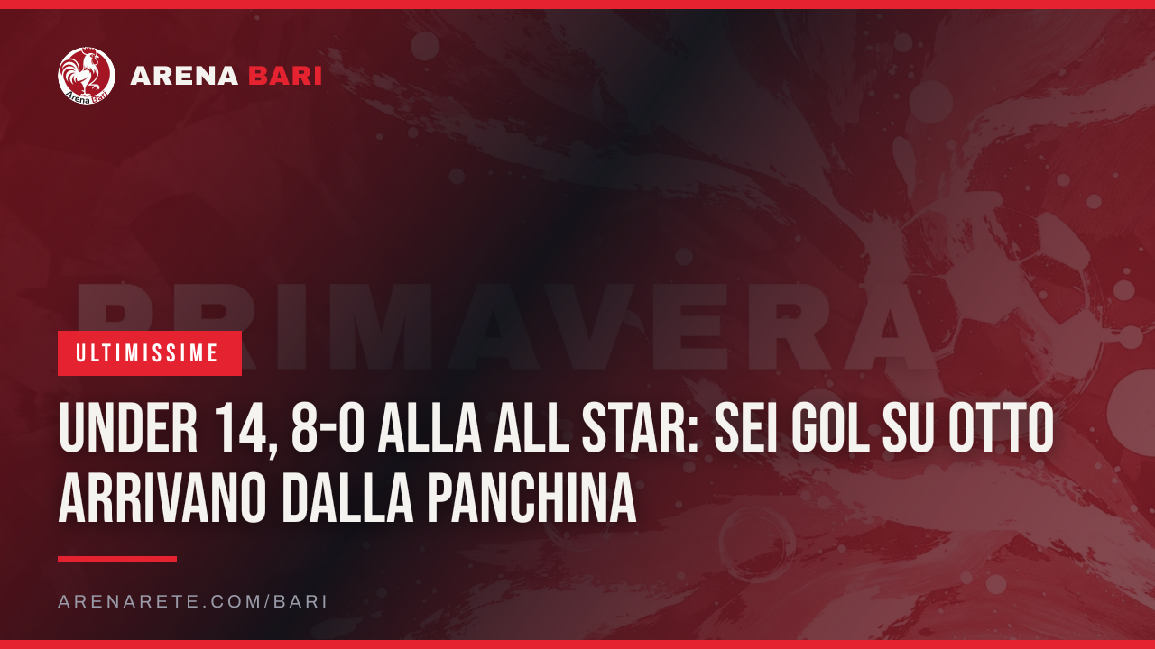 Under 14, 8-0 alla All Star: sei gol su otto arrivano dalla panchina