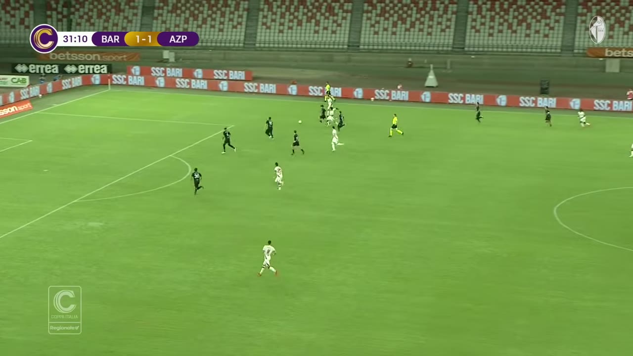 Bari-Picerno 1-1 |  5-4 dopo i Tiri di Rigore