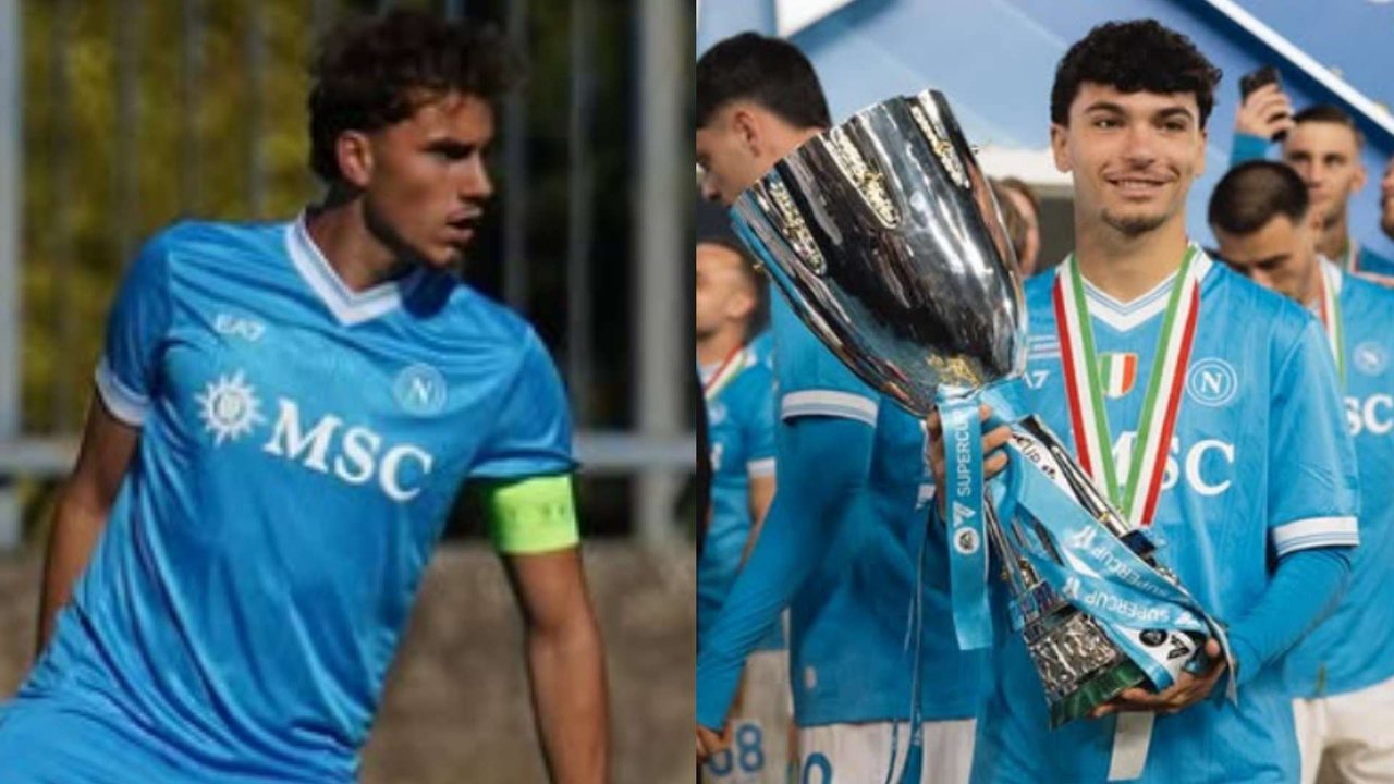 Prisco con la maglia del Napoli