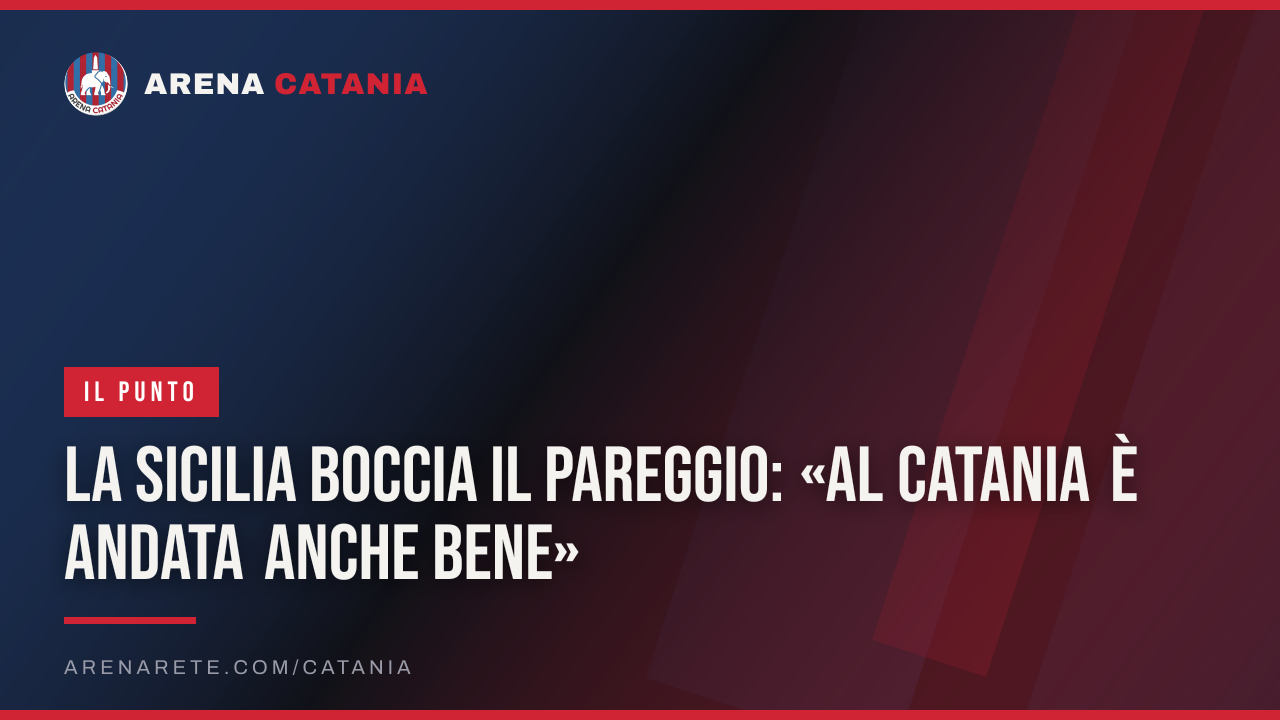 La Sicilia boccia il pareggio: «Al Catania è andata anche bene»
