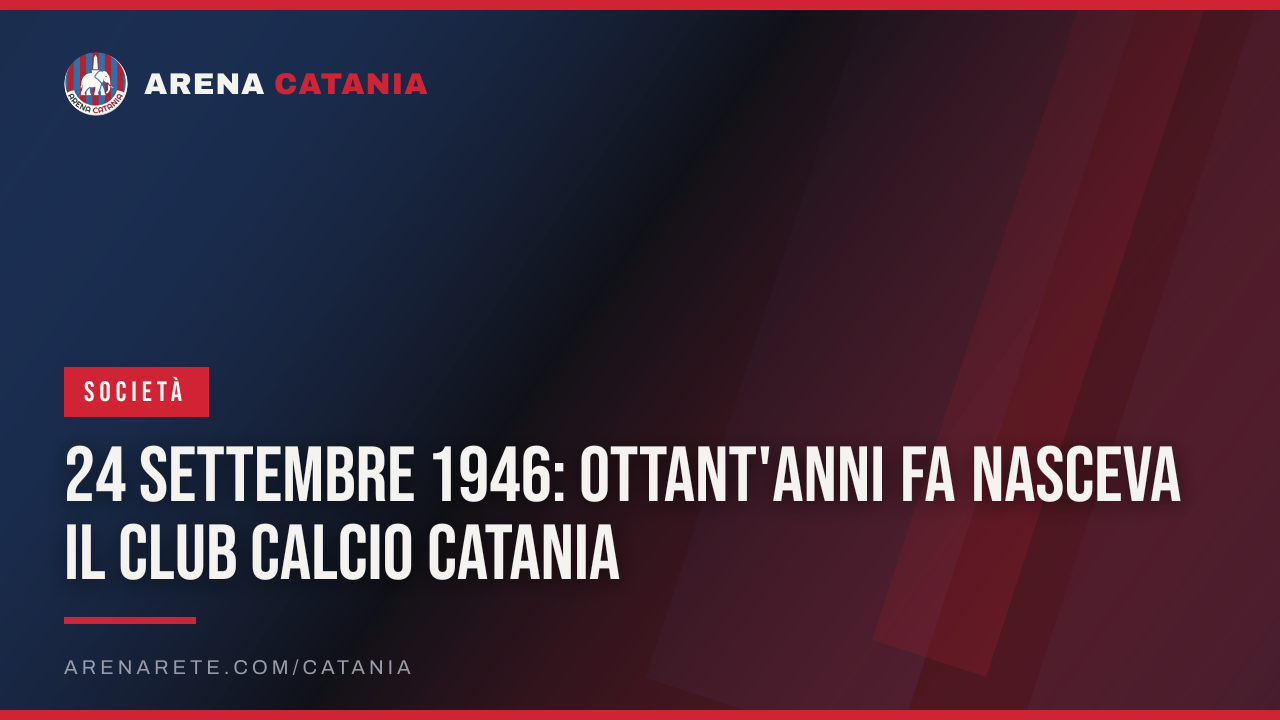 24 settembre 1946: ottant'anni fa nasceva il Club Calcio Catania