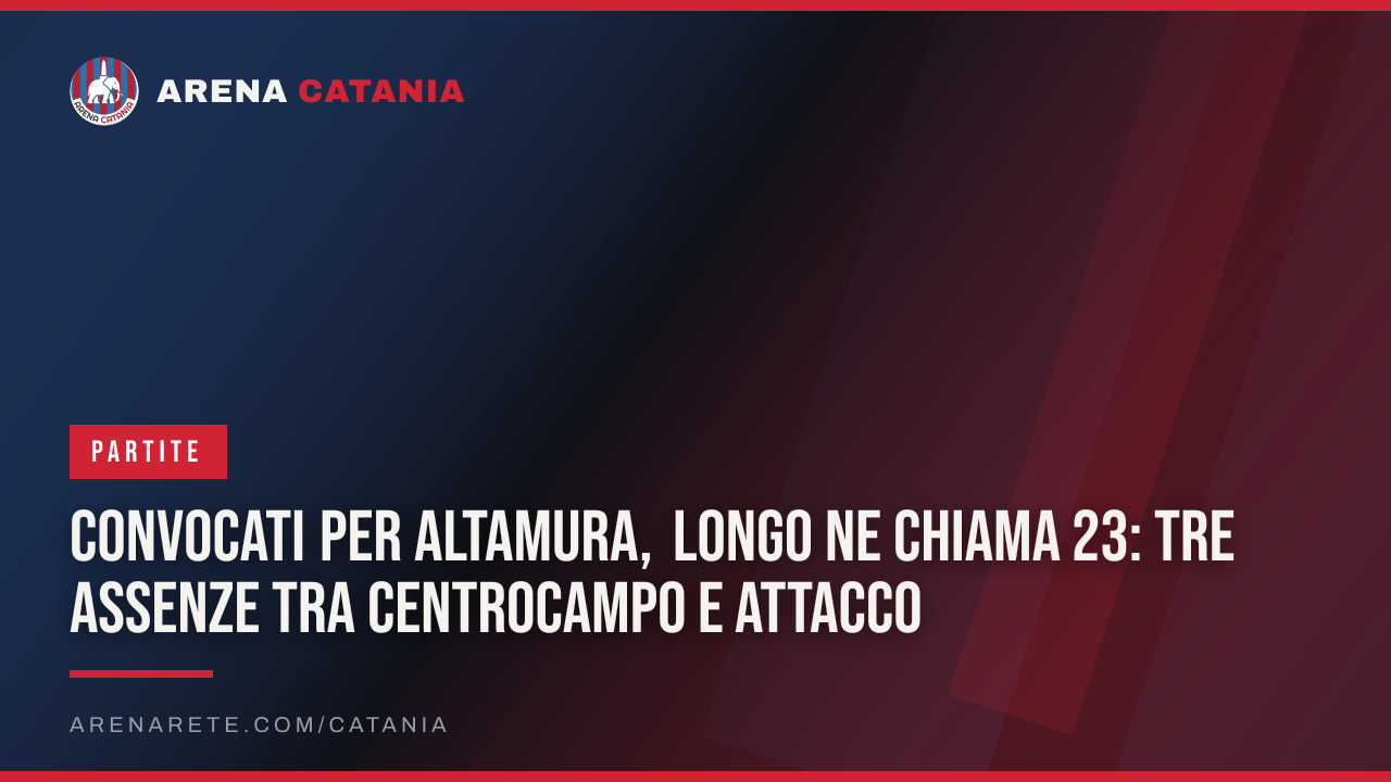 Convocati per Altamura, Longo ne chiama 23: tre assenze tra centrocampo e attacco