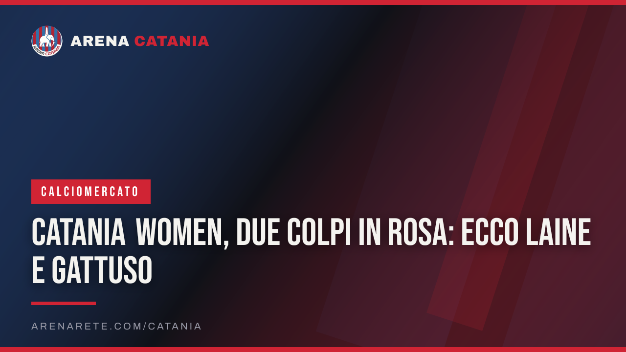 Catania Women, due colpi in rosa: ecco Laine e Gattuso