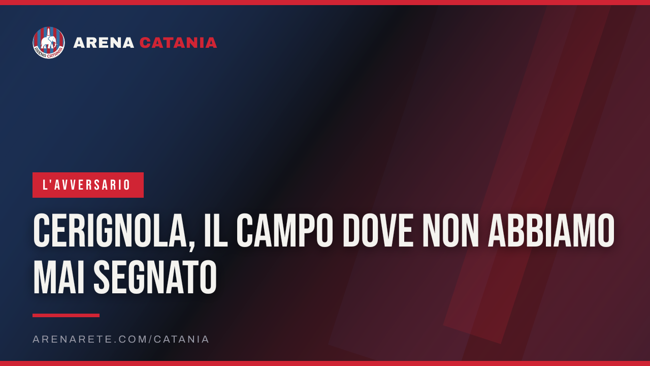 Cerignola, il campo dove non abbiamo mai segnato