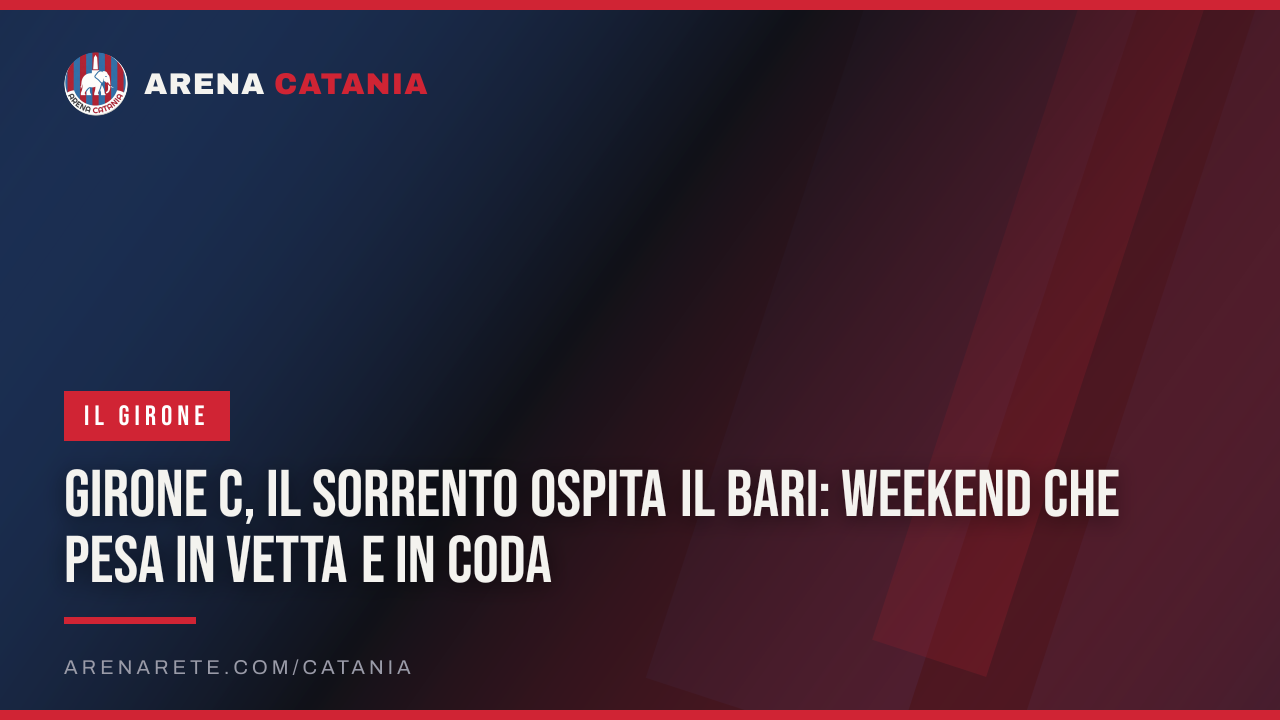 Girone C, il Sorrento ospita il Bari: weekend che pesa in vetta e in coda