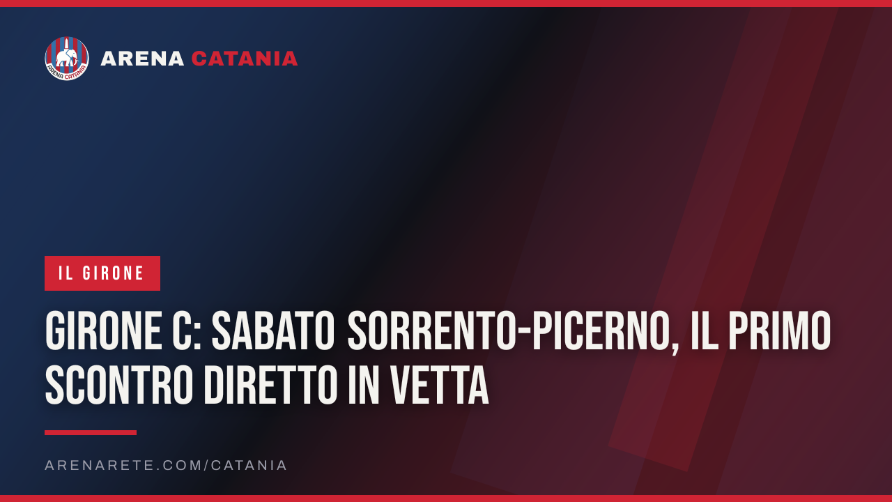 Girone C: sabato Sorrento-Picerno, il primo scontro diretto in vetta