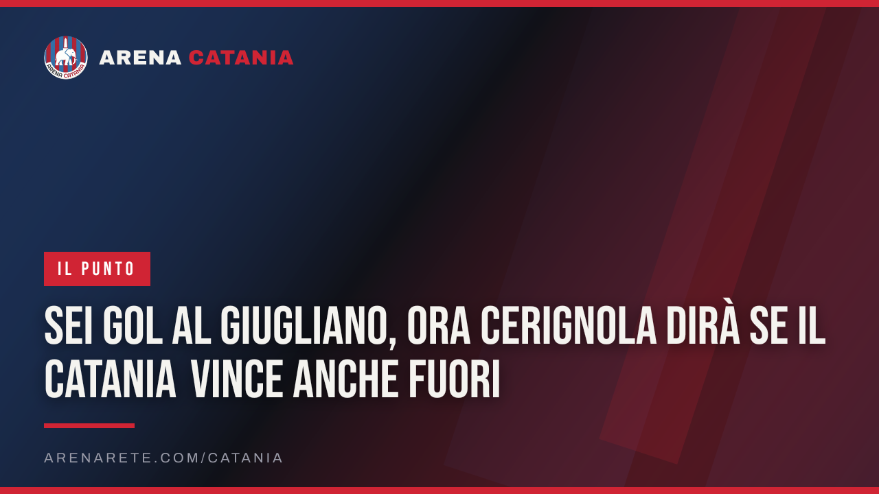 Sei gol al Giugliano, ora Cerignola dirà se il Catania vince anche fuori