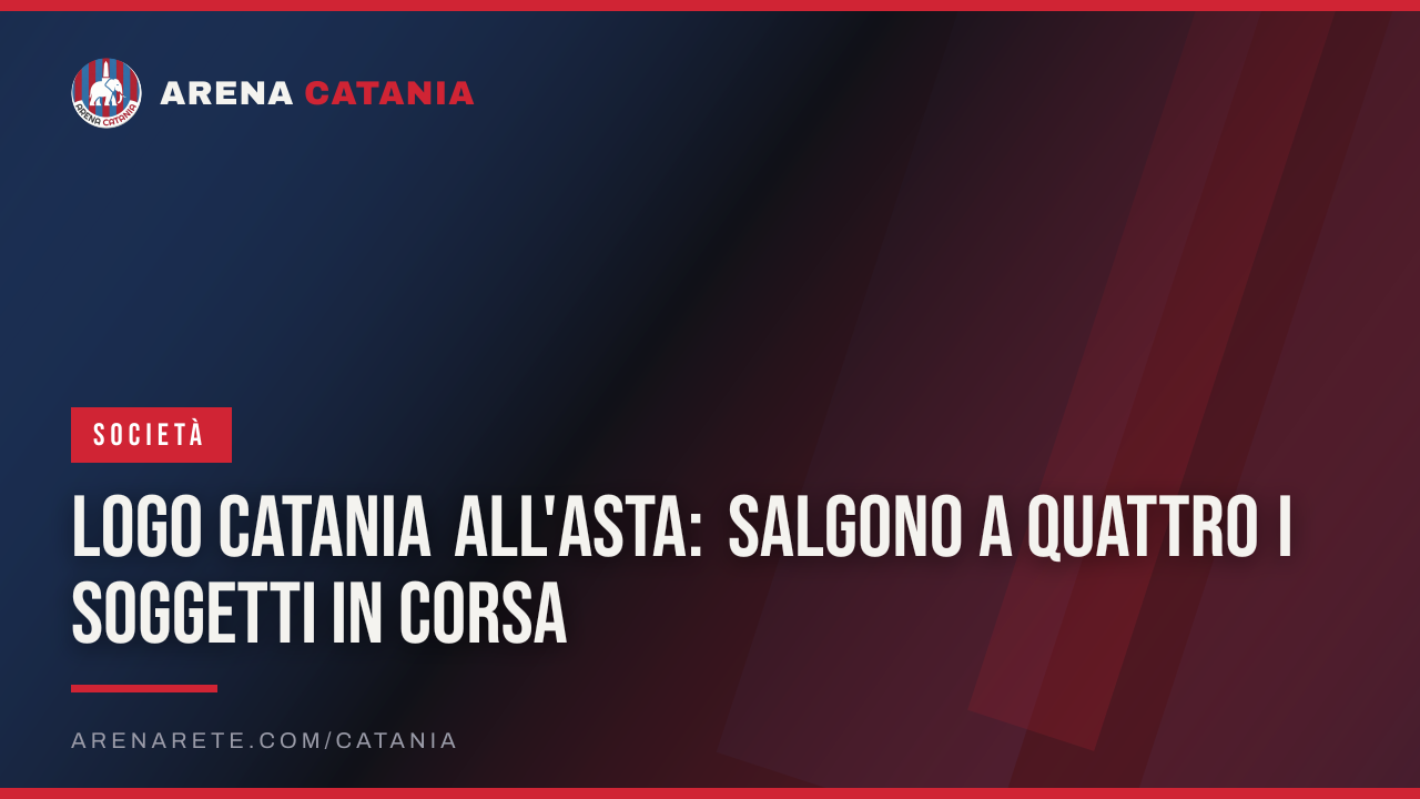 Logo Catania all'asta: salgono a quattro i soggetti in corsa