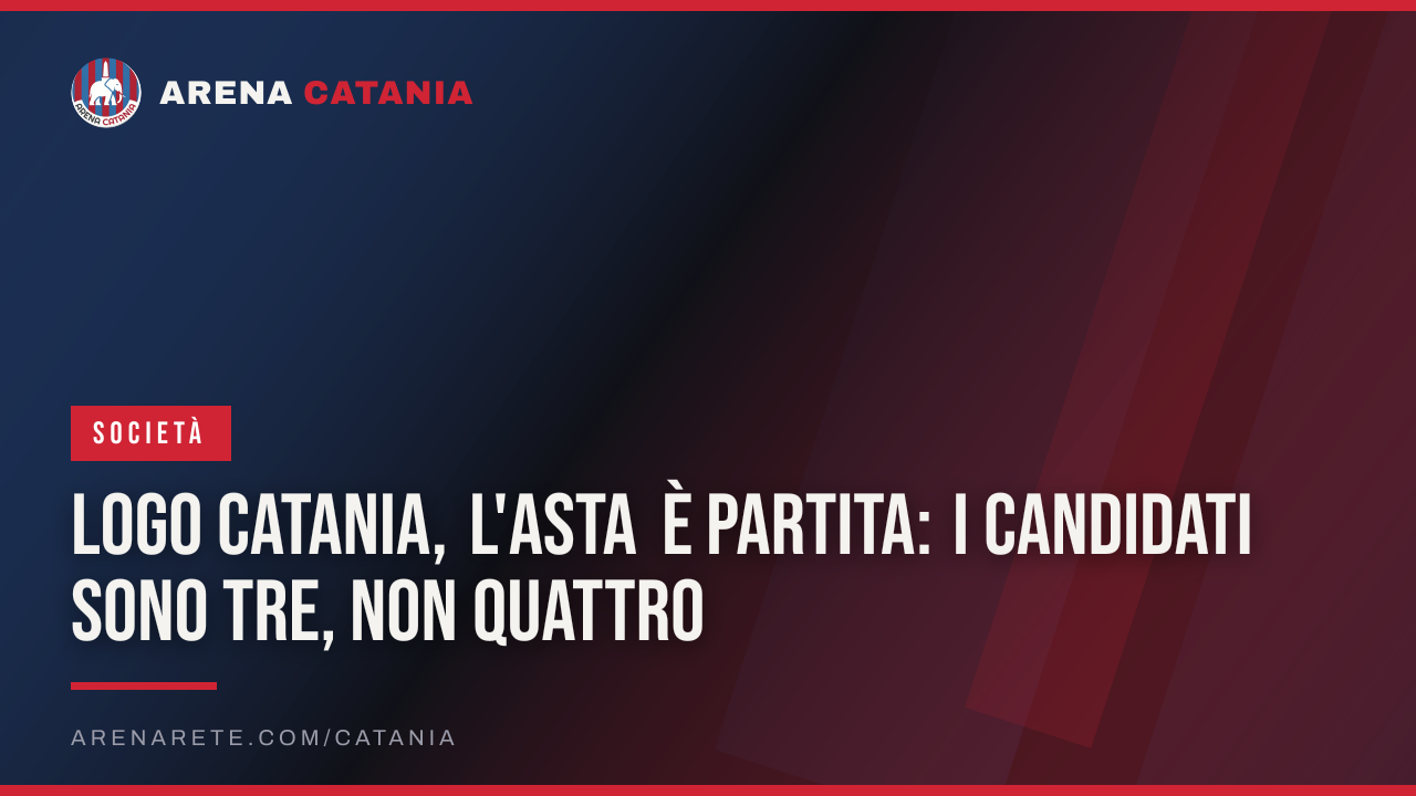 Logo Catania, l'asta è partita: i candidati sono tre, non quattro