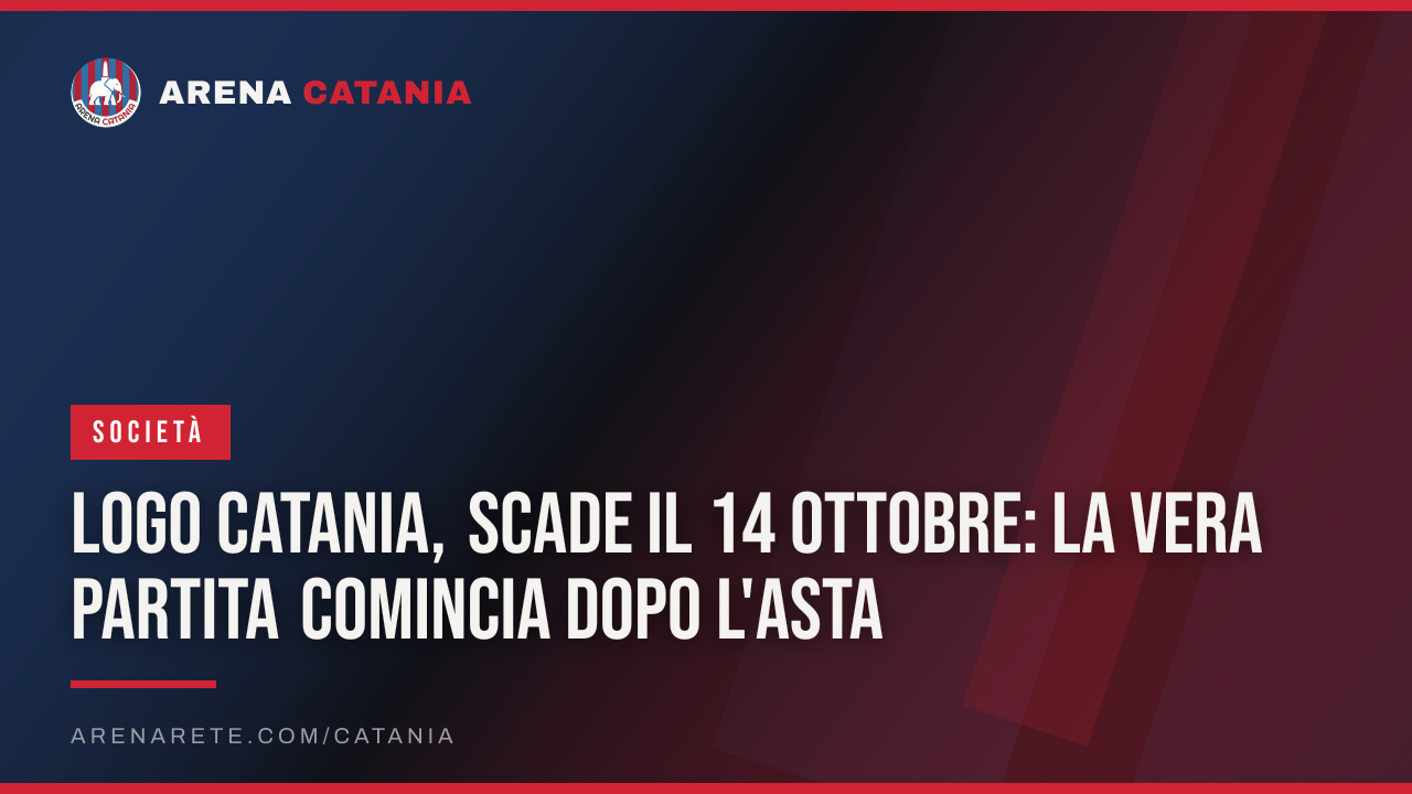 Logo Catania, scade il 14 ottobre: la vera partita comincia dopo l'asta