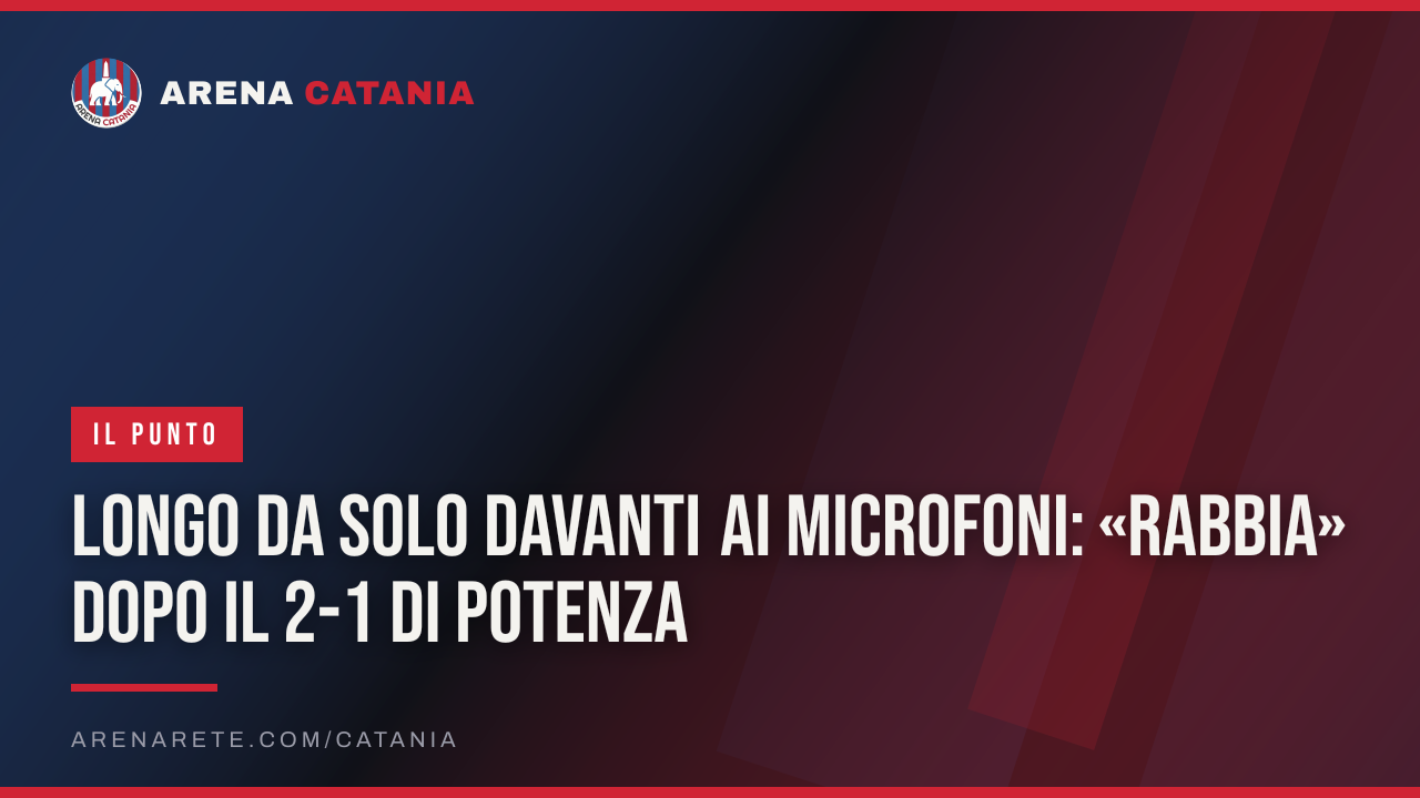 Longo da solo davanti ai microfoni: «Rabbia» dopo il 2-1 di Potenza