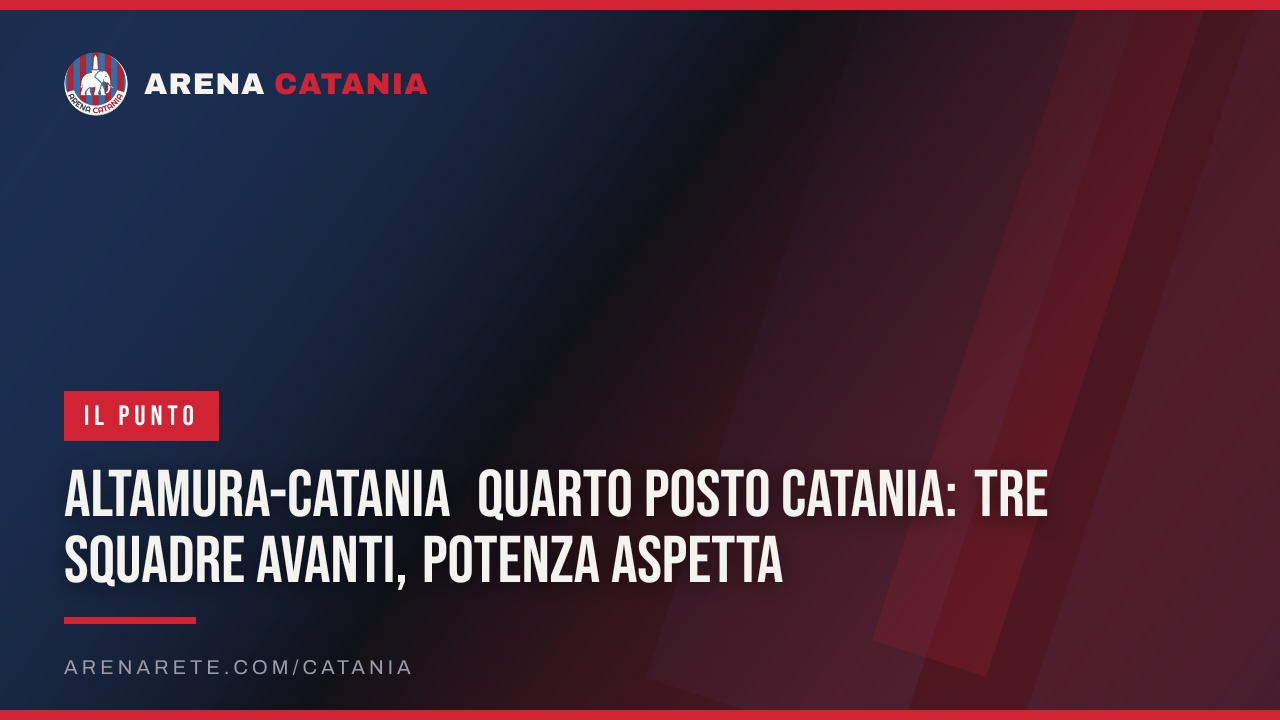 Altamura-Catania Quarto posto Catania: tre squadre avanti, Potenza aspetta