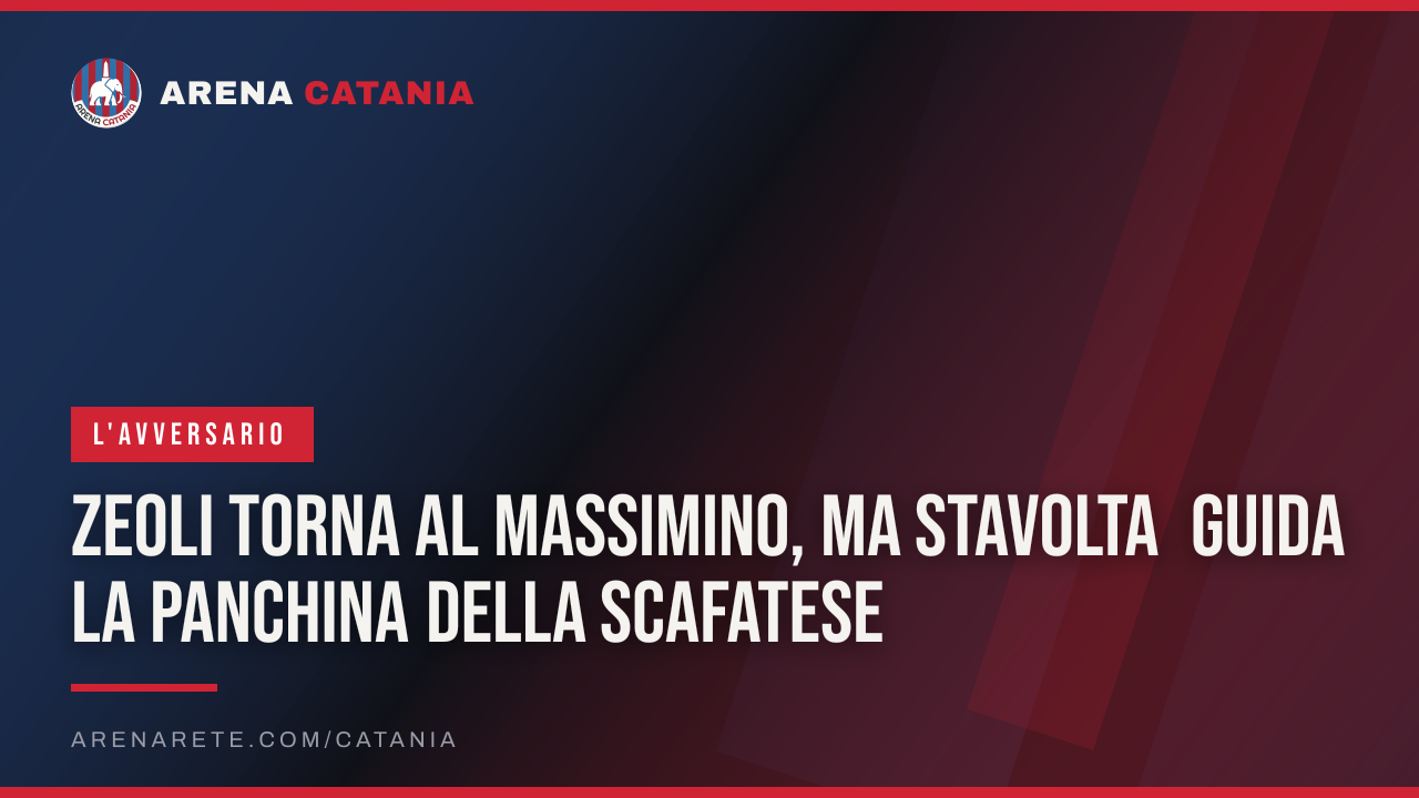 Zeoli torna al Massimino, ma stavolta guida la panchina della Scafatese