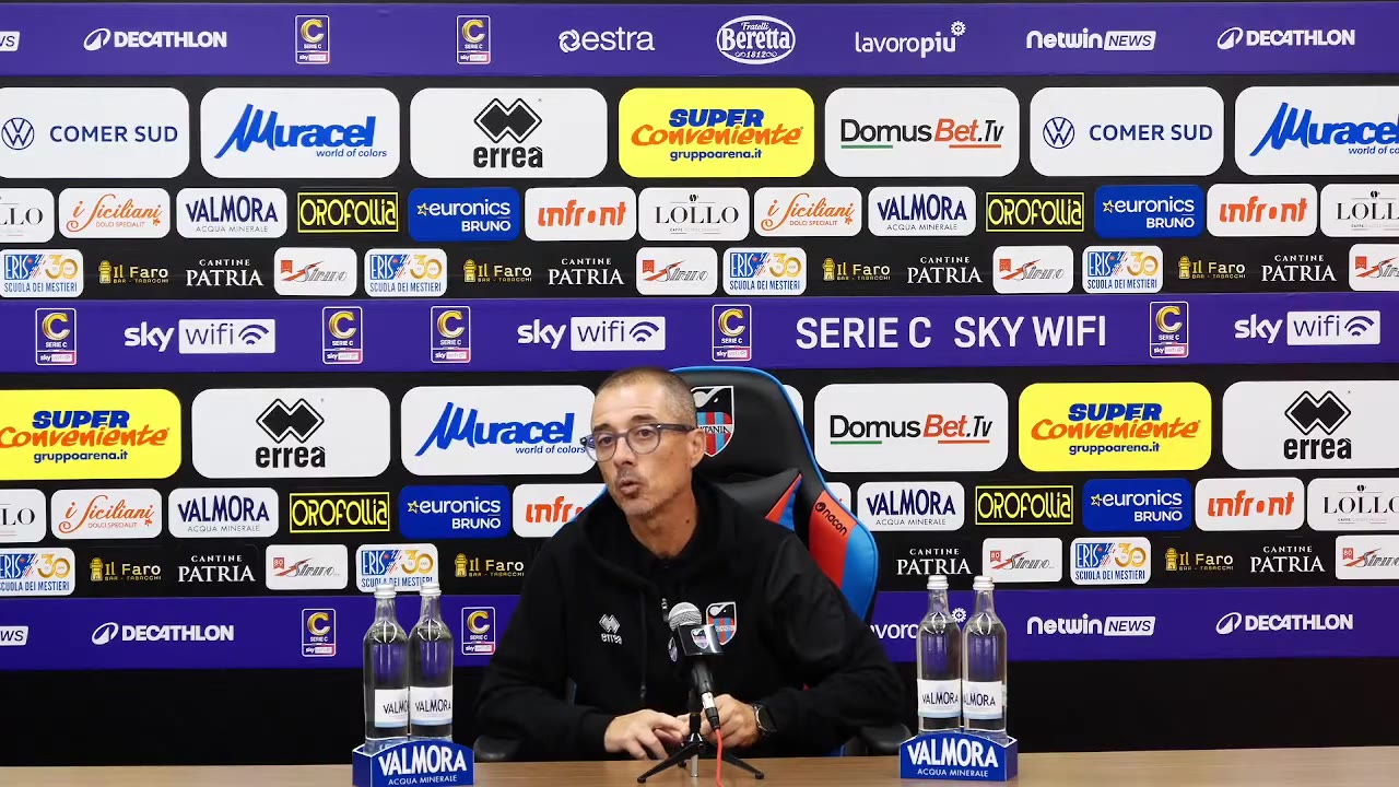 Conferenza pre-gara dell’allenatore del Catania Emilio Longo