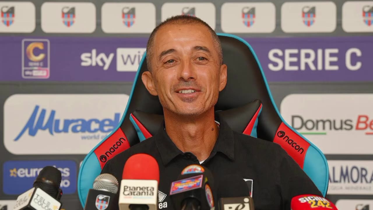 Conferenza pre-gara dell’allenatore del Catania Emilio Longo