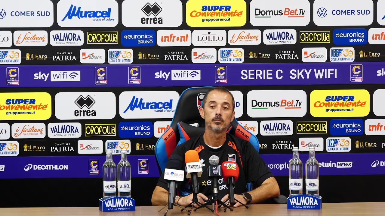 Conferenza pre-gara dell’allenatore del Catania Emilio Longo