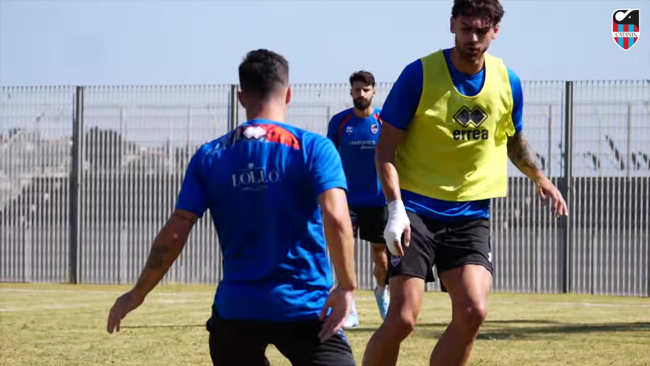 L'allenamento dei rossazzurri a due giorni da Potenza-Catania