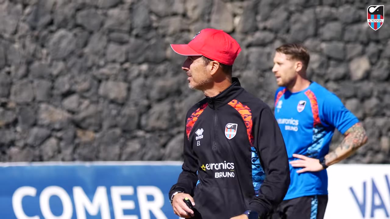 L'allenamento dei rossazzurri a due giorni da Potenza-Catania