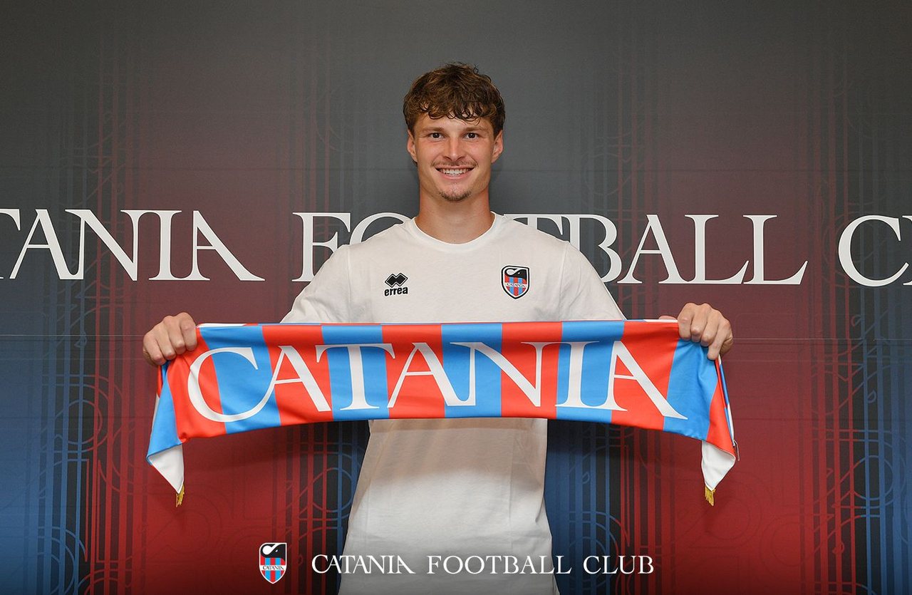 Rinaldi con la maglia del Catania FC