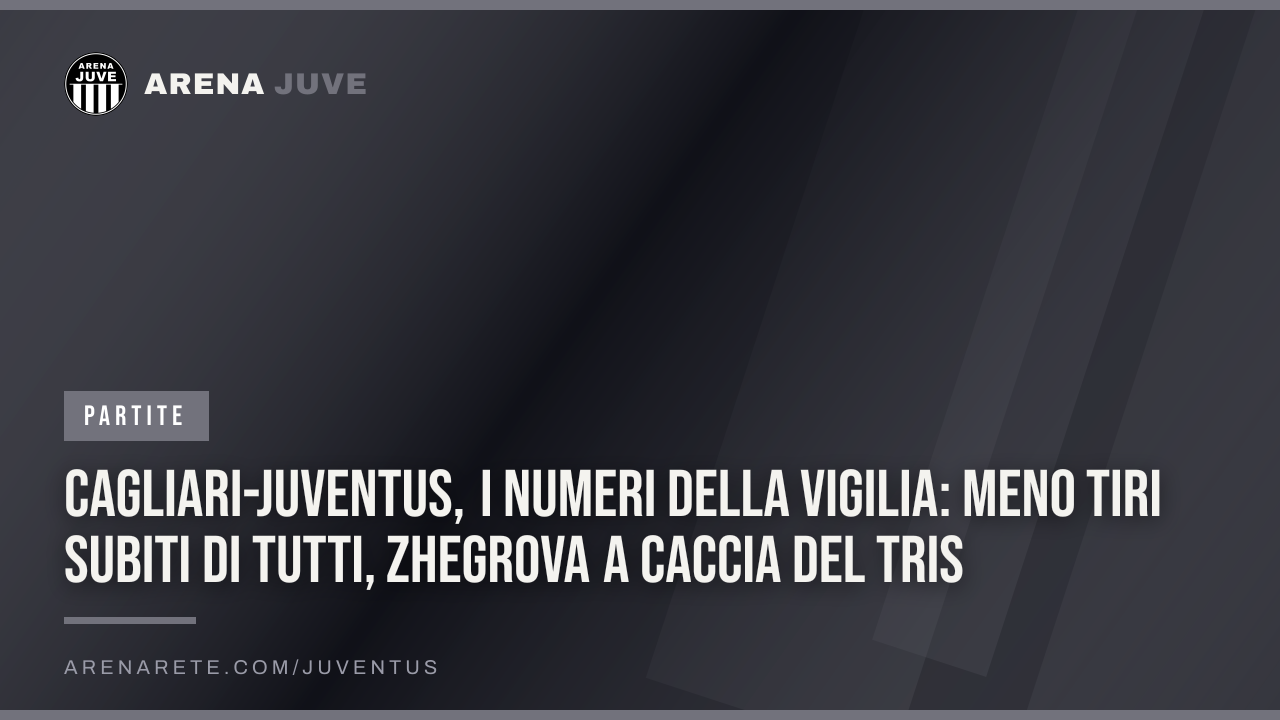 Cagliari-Juventus, i numeri della vigilia: meno tiri subiti di tutti, Zhegrova a caccia del tris