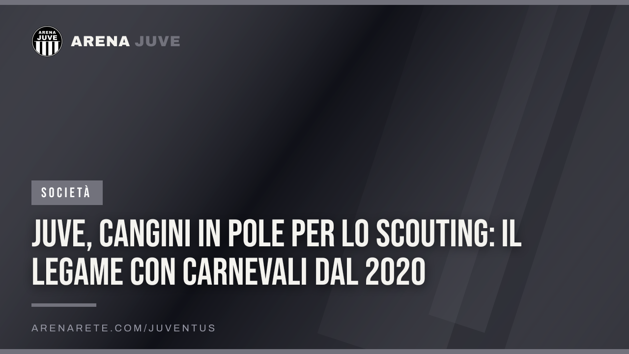 Juve, Cangini in pole per lo scouting: il legame con Carnevali dal 2020