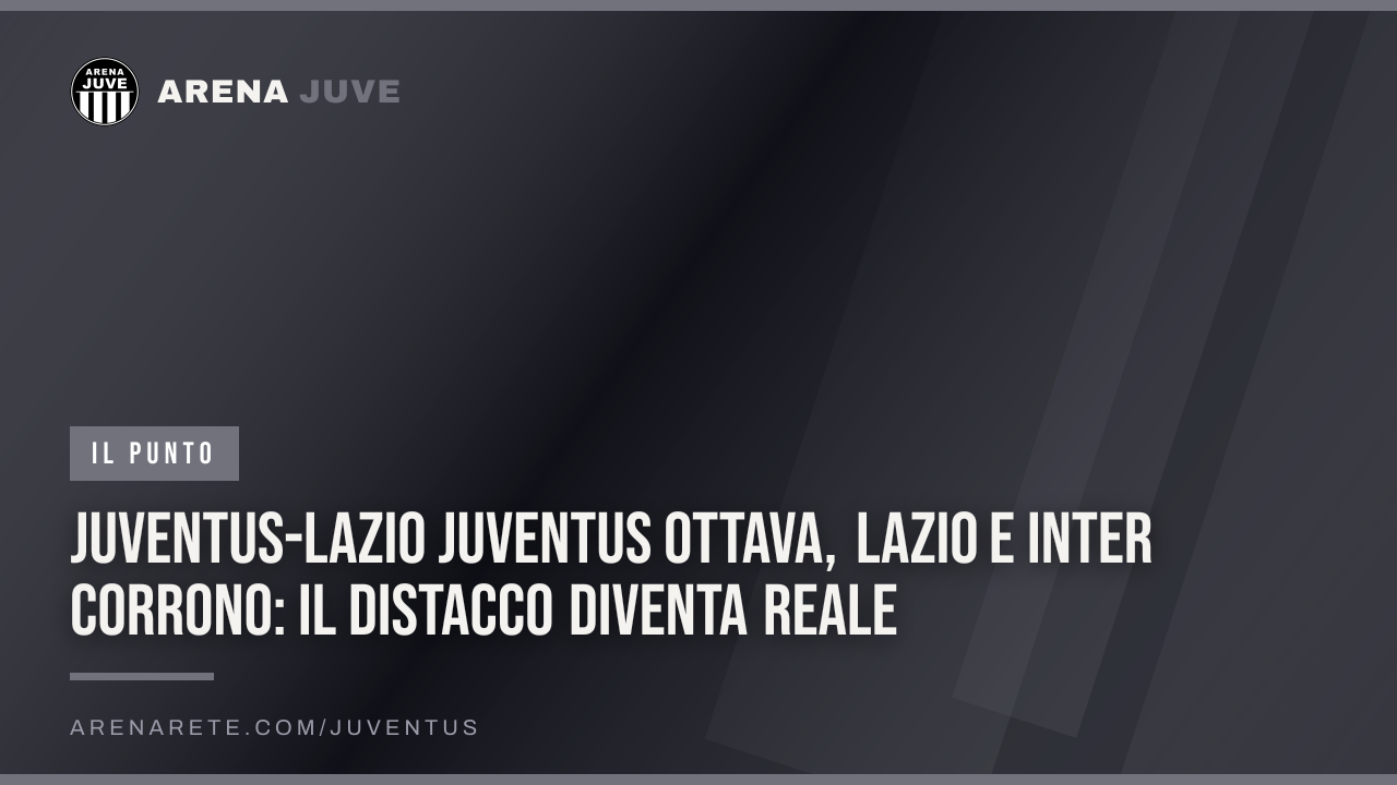 Juventus-Lazio Juventus ottava, Lazio e Inter corrono: il distacco diventa reale