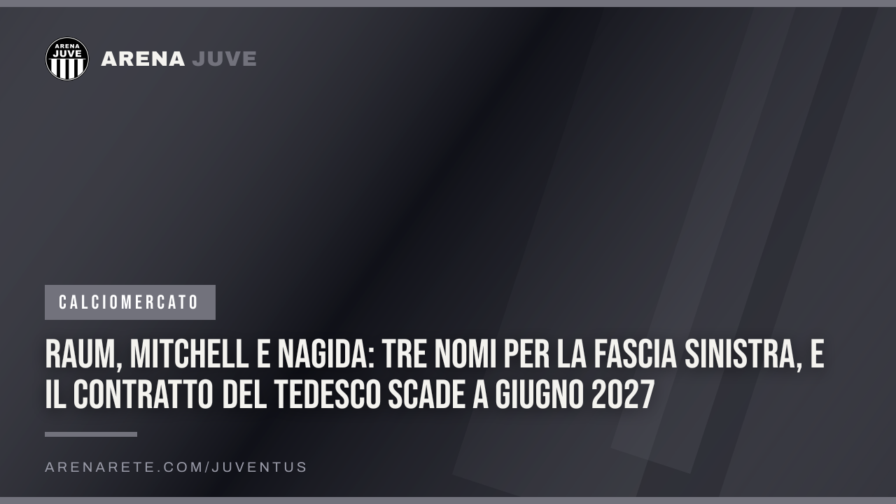 Raum, Mitchell e Nagida: tre nomi per la fascia sinistra, e il contratto del tedesco scade a giugno 2027
