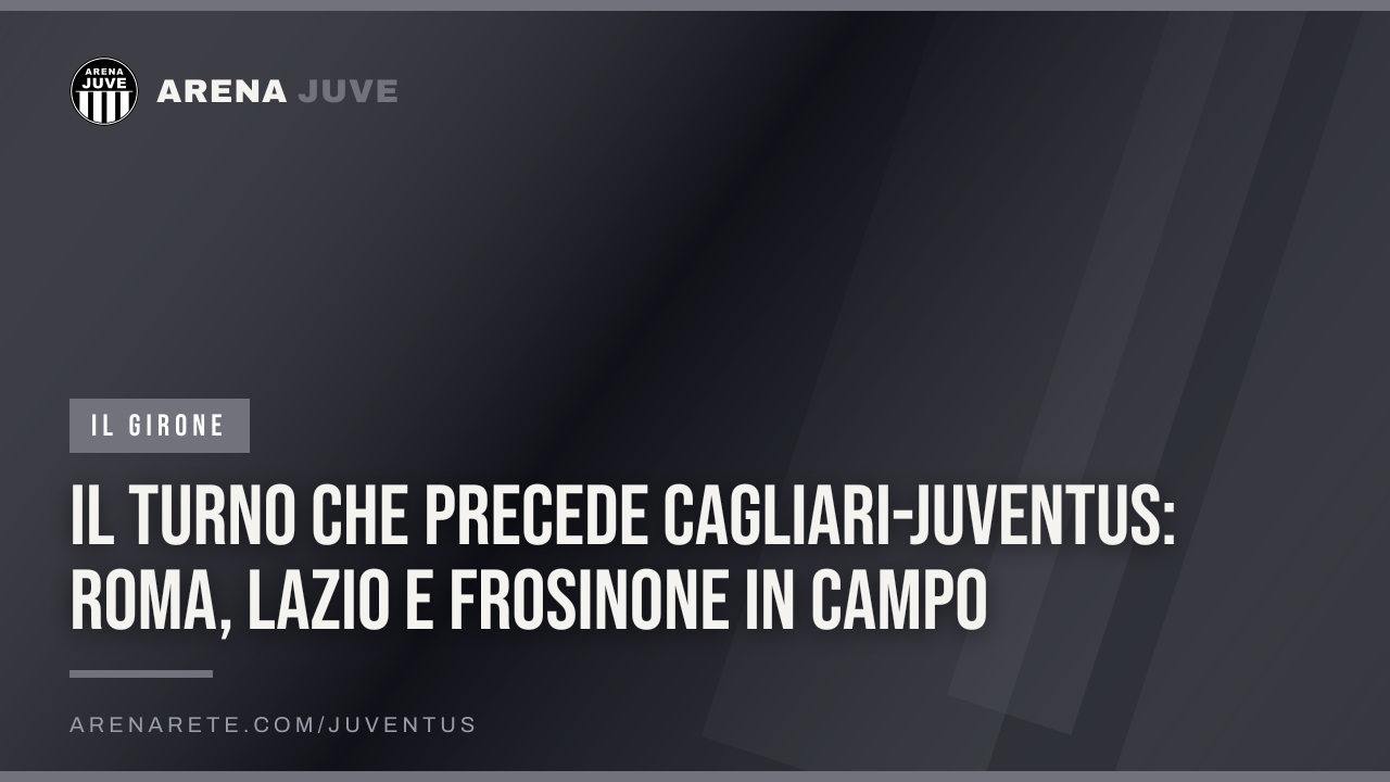 Il turno che precede Cagliari-Juventus: Roma, Lazio e Frosinone in campo