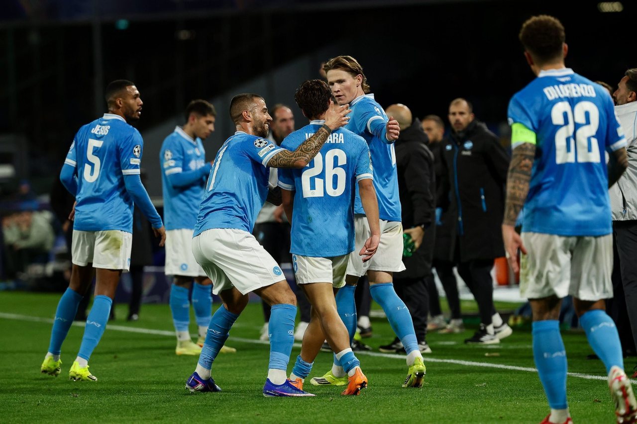 Vergara con la maglia del Napoli