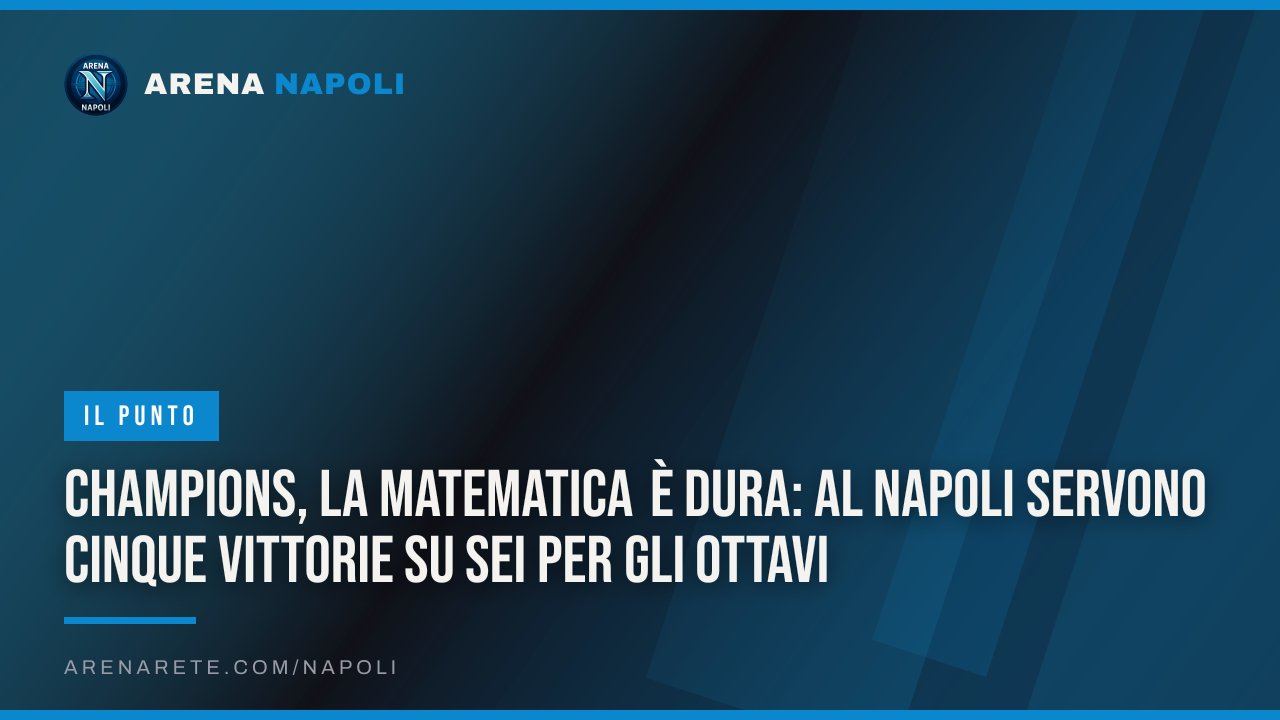 Champions, la matematica è dura: al Napoli servono cinque vittorie su sei per gli ottavi