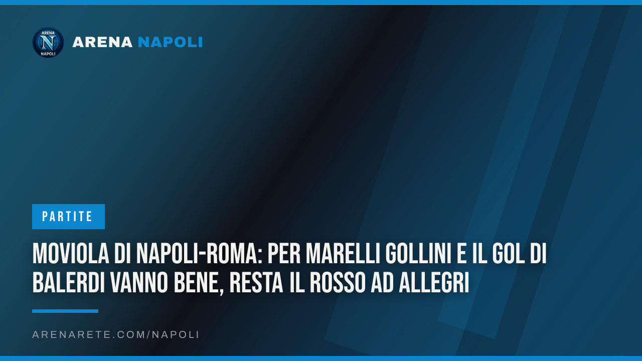 Moviola di Napoli-Roma: per Marelli Gollini e il gol di Balerdi vanno bene, resta il rosso ad Allegri