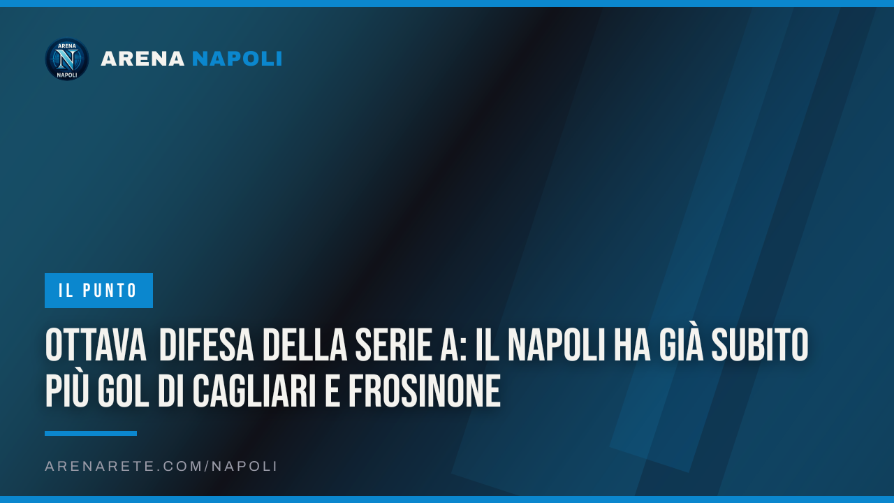 Ottava difesa della Serie A: il Napoli ha già subito più gol di Cagliari e Frosinone