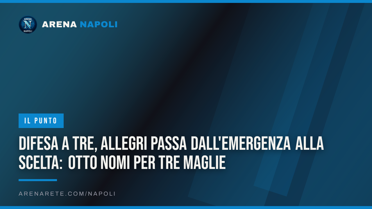 Difesa a tre, Allegri passa dall'emergenza alla scelta: otto nomi per tre maglie