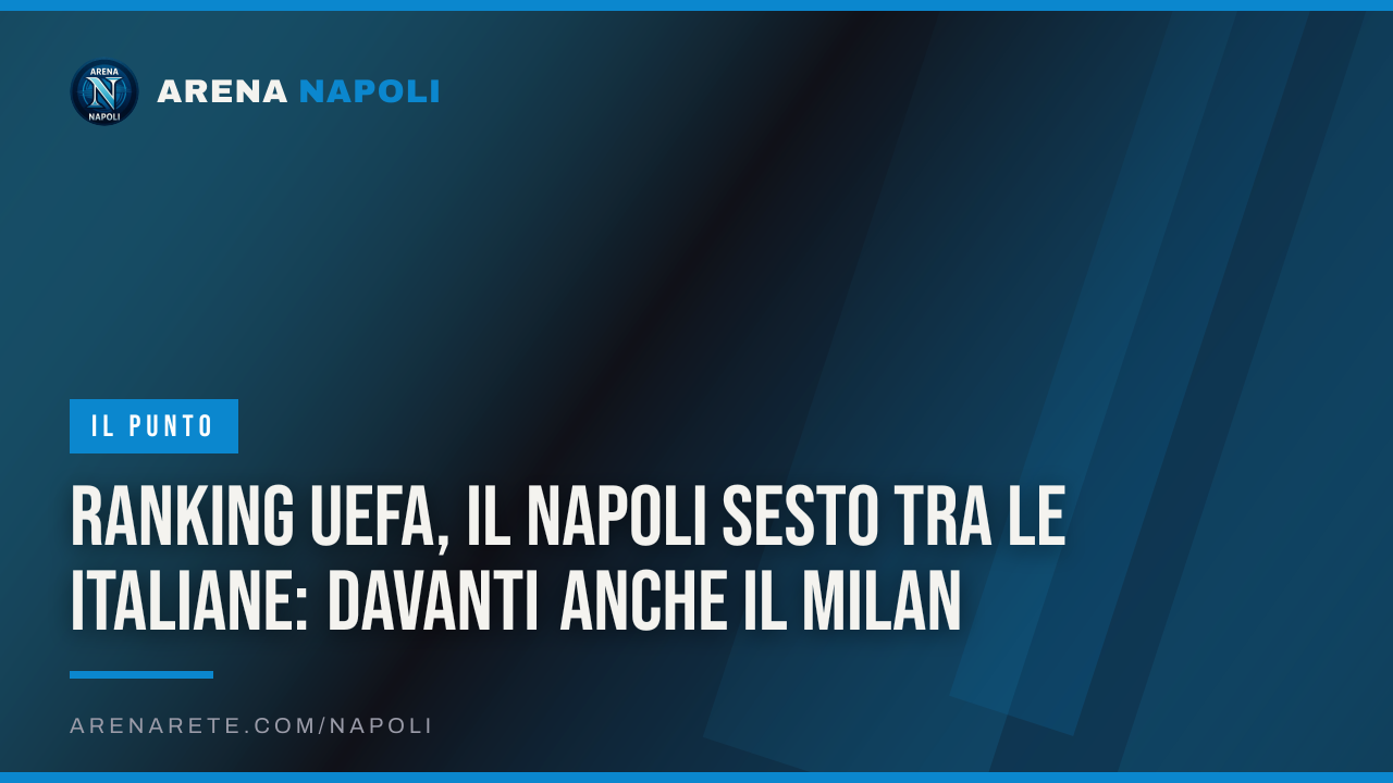 Ranking Uefa, il Napoli sesto tra le italiane: davanti anche il Milan