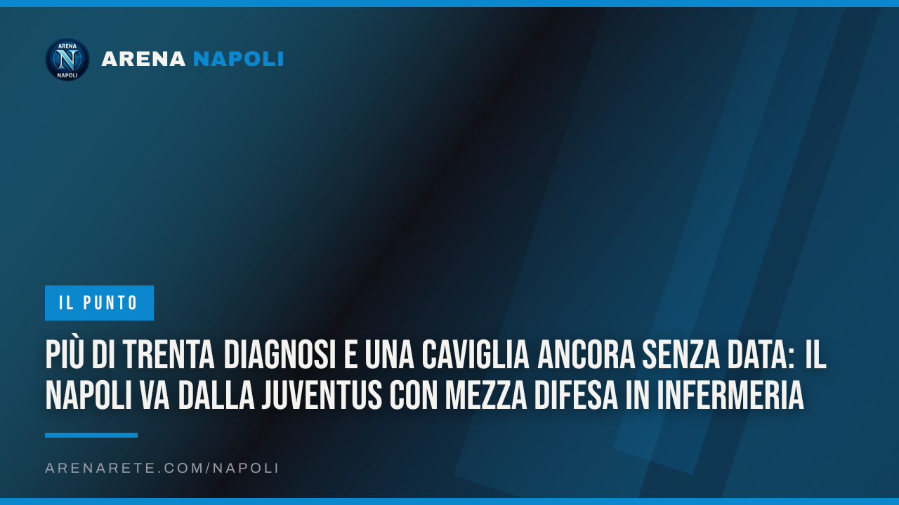 Più di trenta diagnosi e una caviglia ancora senza data: il Napoli va dalla Juventus con mezza difesa in infermeria