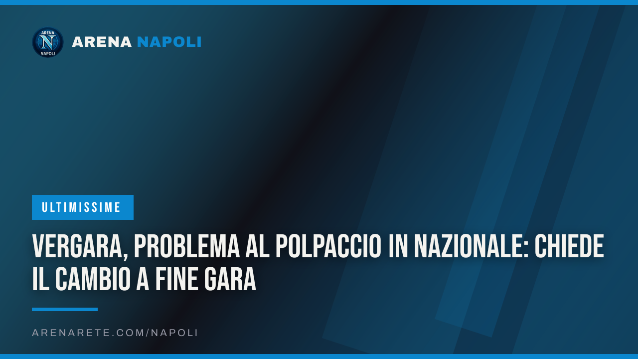 Vergara, problema al polpaccio in Nazionale: chiede il cambio a fine gara