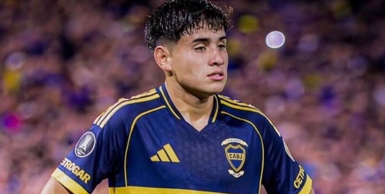 Aranda con la maglia del Boca Juniors