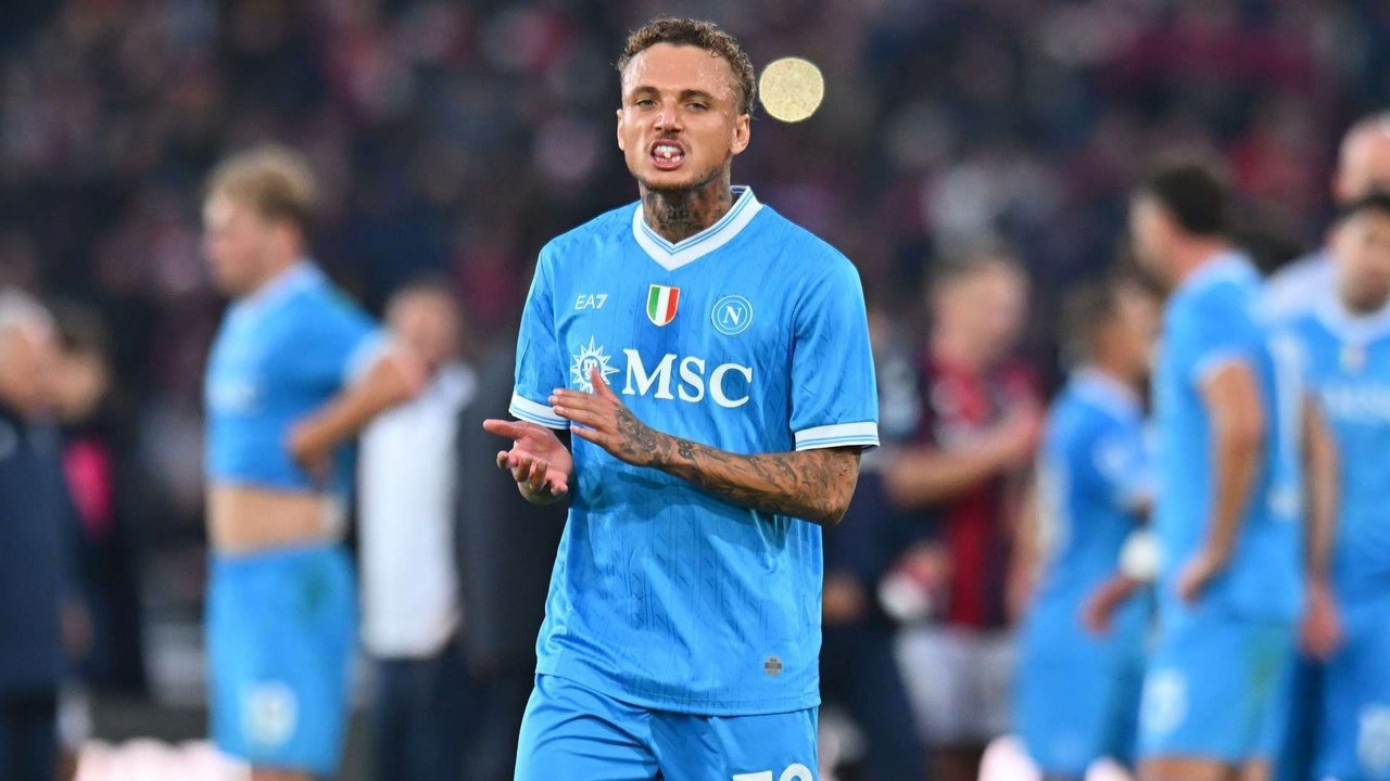 Lang con la maglia del Napoli