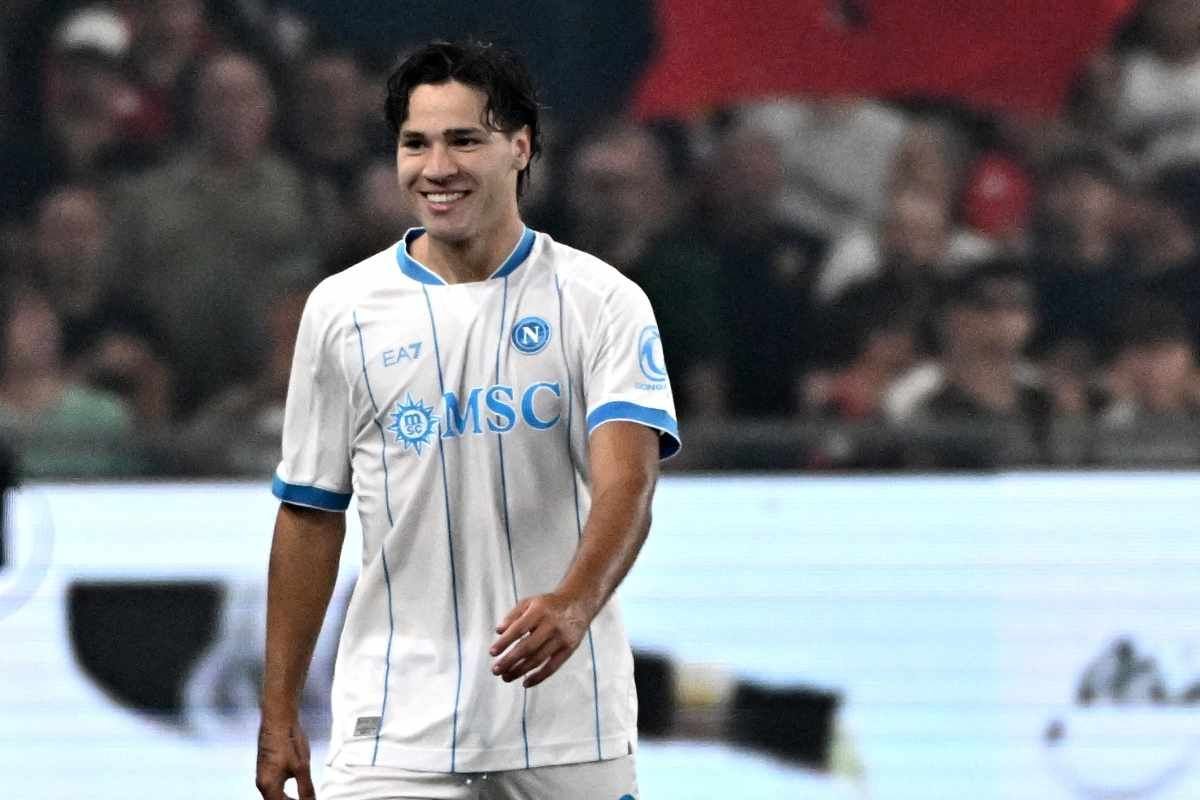 Vergara con la maglia del Napoli