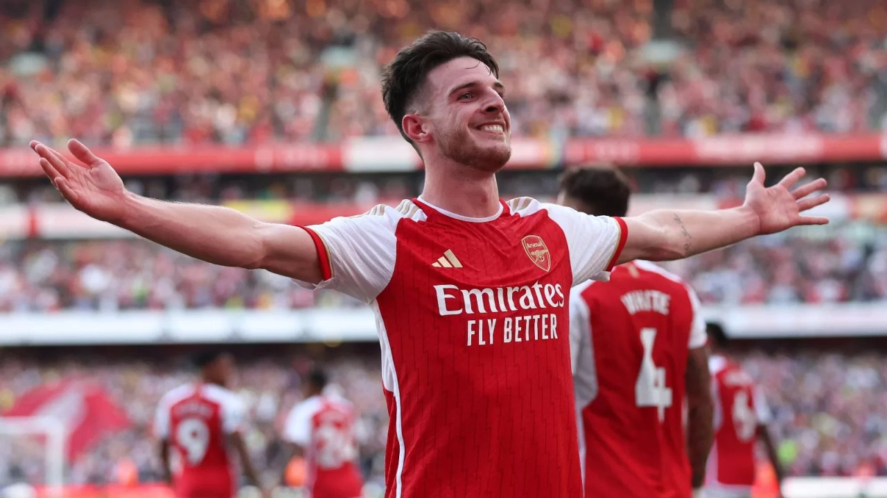 Rice con la maglia del Arsenal