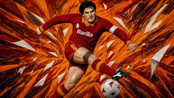 centrocampista in maglia a maniche lunghe che calcia, schegge arancioni e bianche (10/09)